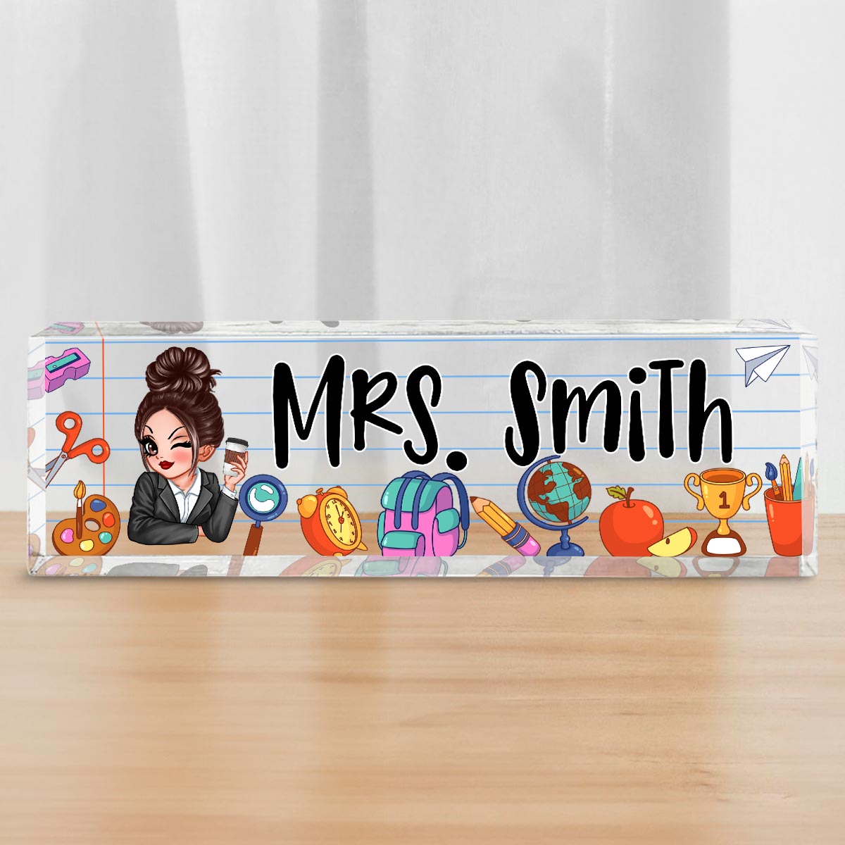 Upsell Wooden Base For Acrylic Desk Name Plate