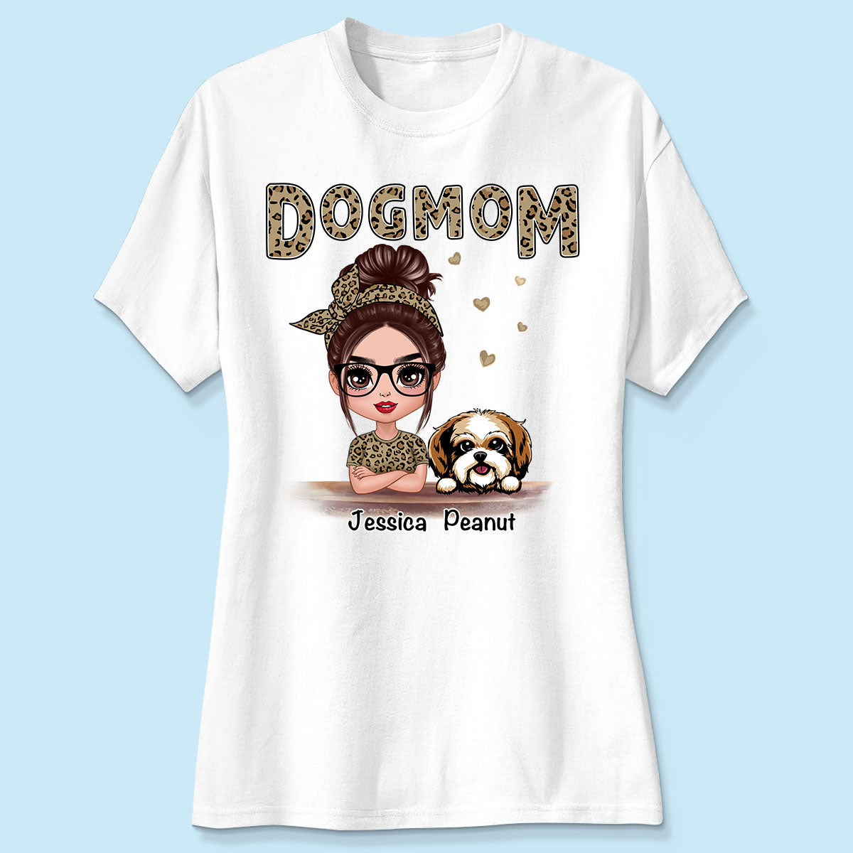 Leopard Shirt Doll Dog Mom Personalized Shirt
