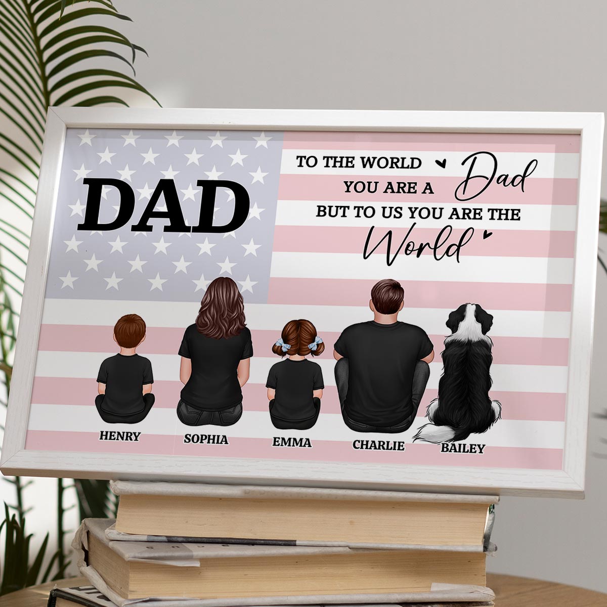 Nation Flag To The World You Are A Dad Personalized Horizontal Poster