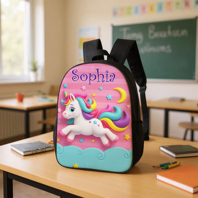 Preppy Back to School Personalized Backpack, Dinosaur Mermaid Sports Unicorn Theme, Available in 6 Designs