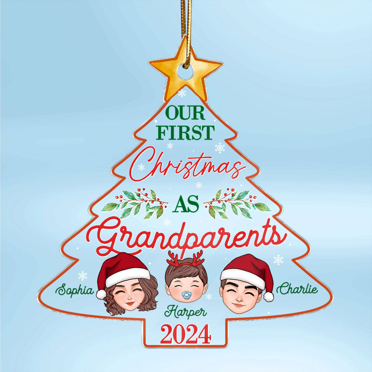 Our First Christmas As Grandparents Christmas Tree, Christmas Gift For New Grandparents