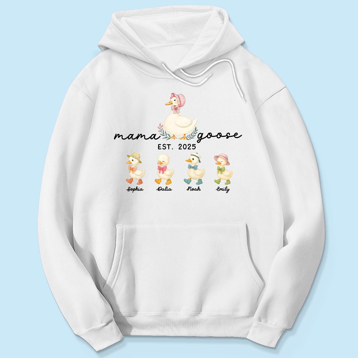 Mama Goose Grandma Goose And Kids Est Year Personalized Shirt, Gift