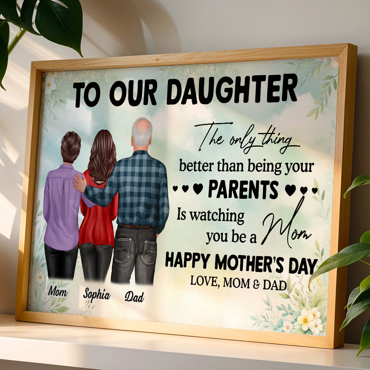 To Our Daughter From Dad And Mom Personalized Poster