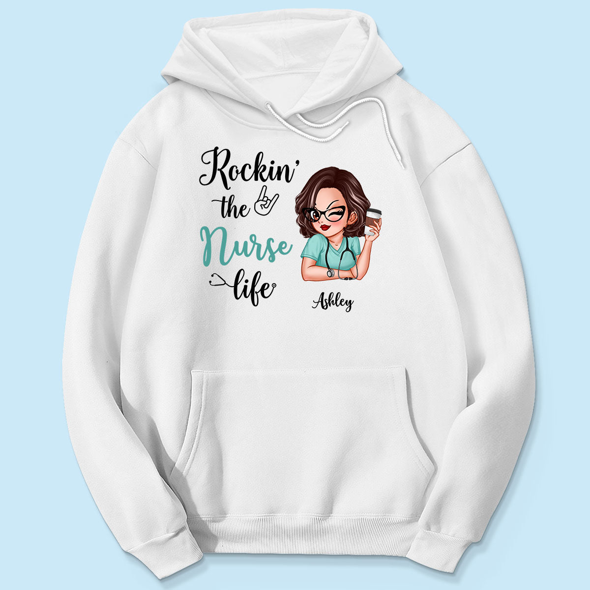Rockin‘ The Nurse Life Personalized Shirt, Cool Gift For Nurse