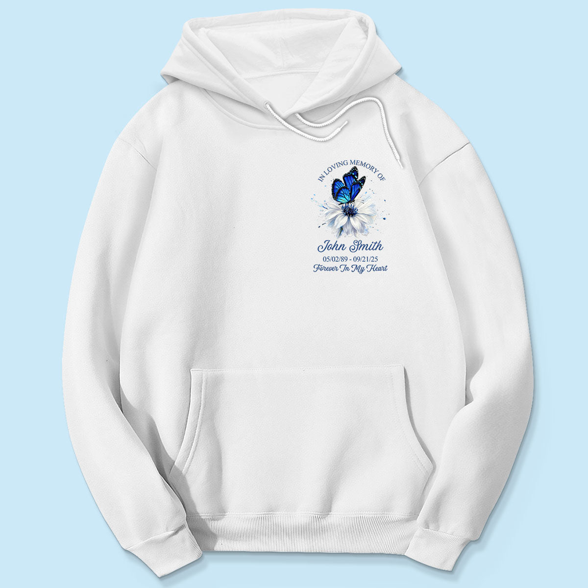 Memorial Butterfly Forever In My Heart - Personalized Shirt - Remembrance Gift