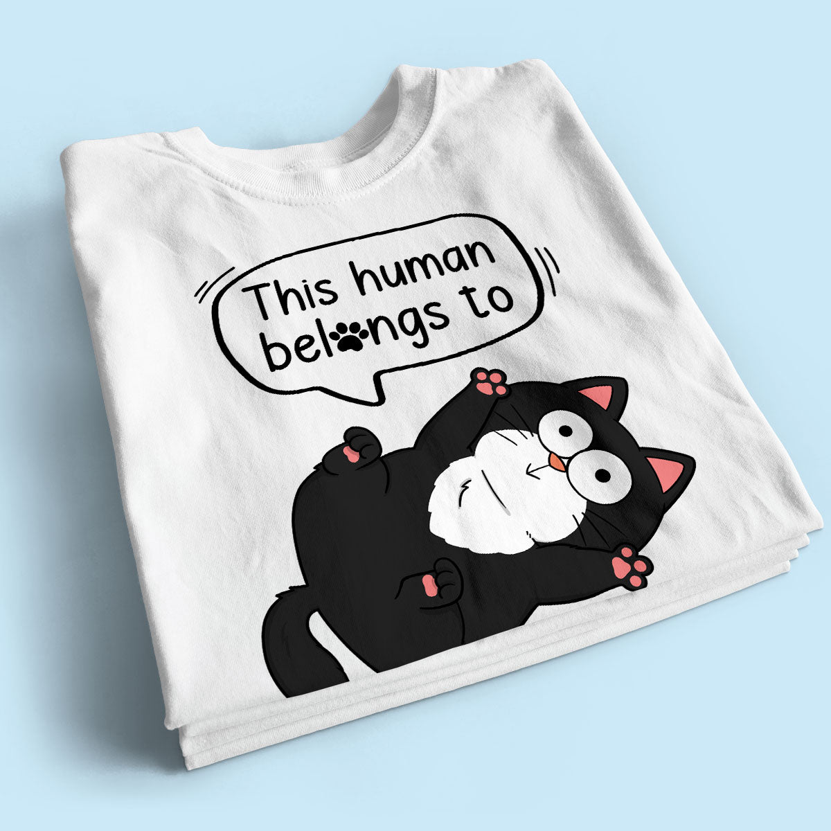 This Human Belongs To Naughty Cats Personalized Shirt