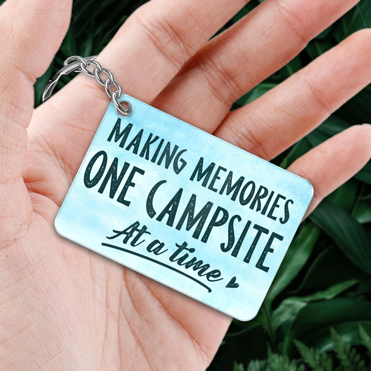 Happy Campers Family Doll Couple & Kids Camping Personalized Acrylic Keychain