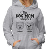 Dog Mom Dad Belongs To Dog Head Outline Personalized Hoodie Sweatshirt