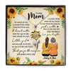 To My Mom Back View Mother‘s Day Gift Personalized Sunflower Pendant Necklace