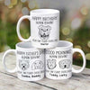 Happy Father‘s Day Human Servant Dog Head Outline Personalized Mug