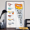 Best Dad Grandpa We Ever Saw Personalized Vertical Poster