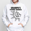 Dad Grandpa Fishing Buddies Simple Hands Personalized Hoodie Sweatshirt