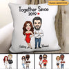 Together Since Caricature Couple Personalized Pillow (Insert Included)