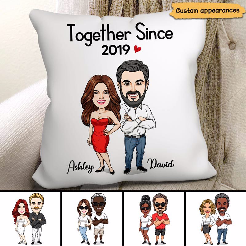 We're Together Since - Couple Personalized Custom Pillow - Gift For Husband  Wife, Anniversary