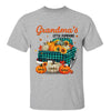 Green Checkered Truck Grandma Pumpkins Personalized Shirt