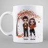 Doll Couple Under Tree Fall Season Personalized Mug