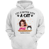 Cat Mom Life Is Better Pretty Girl Personalized Shirt