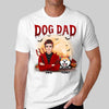 Halloween Devil Dog Dad And Peeking Dog Personalized Shirt