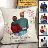 Couple Together Back View Anniversary Wedding Gift Personalized Pillow (Insert Included)