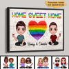 Home Sweet Home LGBT Couple Personalized Horizontal Poster