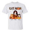 Fall Season Cat Mom Coffee Girl Fluffy Cats Personalized Shirt