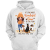 Fall Season Dog Mom Cute Sitting Dog Personalized Shirt