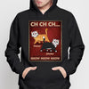 Halloween Horror Fluffy Cat Ch Ch Ch Meow Meow Meow Personalized Shirt