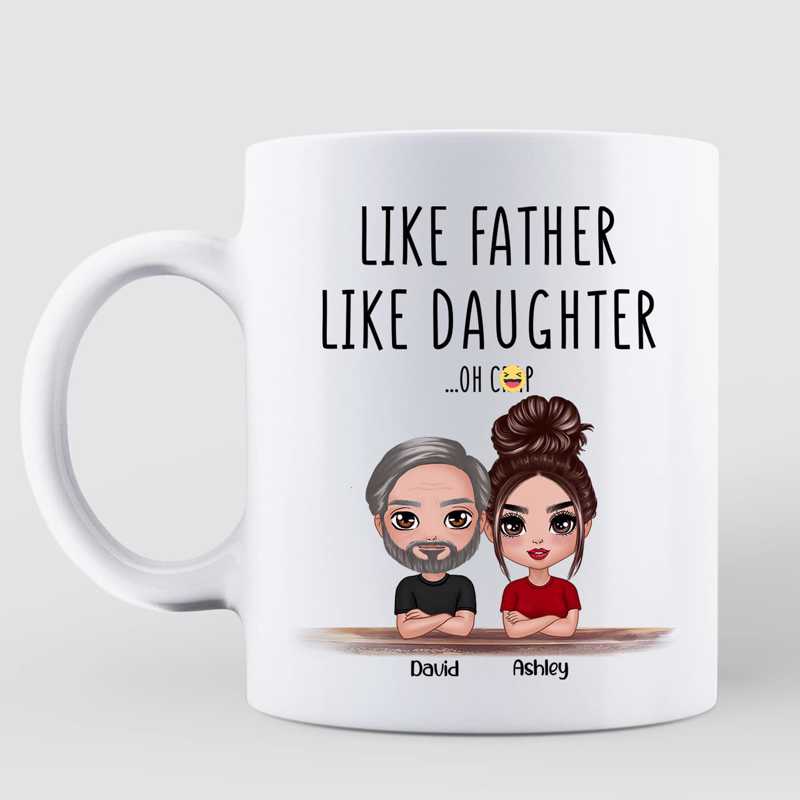 Doll Family Like Father Like Son Daughter Father‘s Day Gift Personalized Mug