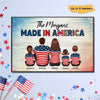 Family Back View Made In America Fourth Of July Independence Day Personalized Horizontal Poster