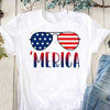 Merica 4th Of July Glasses Independence Day Shirt