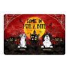 Dogs Halloween Come In For A Bite Personalized Doormat