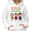 Halloween Beware Of My Doll Grandkids Grandma Personalized Shirt