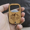 Best Dad Ever Father‘s Day Gift For Dad Wooden Bottle Opener Keychain