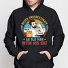 Never Underestimate Old Man With Cats Cat Dad Personalized Hoodie Sweatshirt