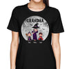 Halloween Grey Moon Pretty Grandma & Doll Kids Personalized Shirt