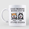 Pee O‘clock Peeking Dogs Personalized Mug