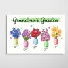 Pot Of Birth Month Flowers Personalized Horizontal Poster