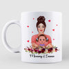 Mom Holding Doll Kids The Love Between Mom And Daughter Son Personalized Mug