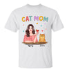 Colorful Cat Mom Pretty Cocktail Woman Personalized Shirt