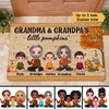 Fall Season Grandma Grandpa Grandparents Little Pumpkin Doll Style Personalized Doormat
