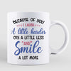 Besties Best Friends Back View Because Of You Personalized Mug