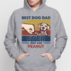 Best Dog Dad Ever Punch Hand Dog Personalized Hoodie Sweatshirt