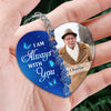 Blue Roses Always With You Memorial Remembrance Gift Upload Photo Personalized Acrylic Keychain