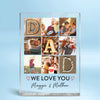 DAD Custom Photo Collage Personalized Vertical Rectangle Acrylic Block Plaque