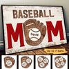 Baseball Mom Personalized Horizontal Poster