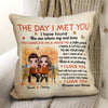 Fall Season Doll Couple The Day I Met You Personalized Pillow (Insert Included)