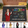 In Classroom It‘s Okay Everyone Is Welcome Here Pretty Teacher Personalized Doormat