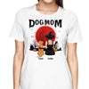 Crazy Dog Witch Red Moon Back View Personalized Shirt