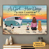 A Camping Girl And Her Dog Beautiful Thing Personalized Poster