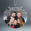 Photo Inserted Snow Background Brothers Sisters Siblings Family Christmas Gift Personalized Acrylic Ornament